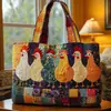 2026 Nueva Serie Transfronteriza de Pollo Estampado Digital Bolso Tote Acolchado de Hombro de Moda