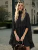 Vestido tipo capa con volantes de estilo elegante, nuevo para primavera/verano, transfronterizo europeo y americano, con camisola interior de moda