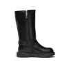 Botas de Couro Snafy para Meninas Botas Longas Infantis 2025 Outono e Inverno Novo Pelúcia Estilo Britânico Botas Martin de Princesinha