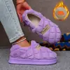 Sapatos quentinhos de outono e inverno para mulheres Baotou, com sola grossa, de pelúcia, para casa, sapatos de algodão, chinelos para casal, especiais para uso pós-parto