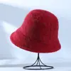 Gorro de Pescador de Lana Tejida para Mujer, Nuevo Estilo Otoño e Invierno, Gorro de Cubo Cálido, Moda Coreana, Versátil, Gorro de Cubo Adelgazante
