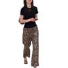 25220 Da Ai Mei Yi Yuan 2025 Verano Nuevo Color Sólido Slim Manga Corta Camiseta Moda Estampado Pantalón Corto Adelgazante