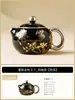 Tetera de Plata Chapada en Oro 999 de Fábrica para Preparar Té, Juego de Té de Alta Gama, Caja de Regalo para Juego de Té Kung Fu