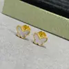 Collar de Mariposa Versión Alta de Plata de Ley S925 para Mujer, Pulsera y Aretes de Oro de 18 Quilates y Fritillaria Blanca Natural, Conjunto Versátil