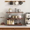 Estante de almacenamiento multifuncional estilo retro para sala de estar, portavasos, especiero de cocina, organizador de cosméticos, alto valor estético