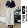 Pantalones grises para mujer 2026 nuevo estilo otoño pantalones casuales holgados rectos de cintura alta pantalones de pierna ancha estrecha