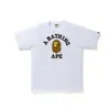 Camiseta Manga Curta da Marca Japonesa Tendência Bape com Estampa Camuflada de Macaco Dormindo e Cabeça de Macaco, Camiseta de Verão para Casais, Camiseta Curta Casual Esportiva de Meia Manga