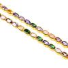 Cadena de circón rectangular de color mezclado de fábrica cadena de taladro de garra densa ojo de caballo/ovalada accesorios para joyería de ropa DIY collares
