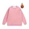 Sudadera Nueva de Otoño e Invierno 2025 para Hombre, de Ante con Forro de Borrego, Cuello Redondo Holgado y Dobladillo, Chaqueta para Hombre