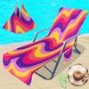 Funda para silla de playa transfronteriza funda para silla de playa de microfibra impresión digital 3D arcoíris se puede pedir