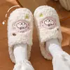 Lindas pantuflas de algodón para cachorros para mujer, uso en interiores en otoño e invierno, pantuflas cálidas de felpa para estudiantes, pantuflas de algodón al por mayor