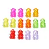 Colgante de Oso de Acrílico Transparente de Colores Caramelo Hecho a Mano DIY Cadena para Teléfono Collar Llavero Accesorios de Joyería