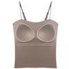 6659 Ácido Hialurónico Camisola Nutritiva para la Piel Primavera y Verano Integrado Sin Aro de Acero Transpirable Almohadilla de Soporte Espalda Bonita de Hilo para Mujer