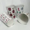 Celebridade da Internet Padrão de Natal Copo Descartável para Milk Tea Copo de Palha de Trigo de Natal Copo de Injeção PP Copo de Suco de Aparência Elegante