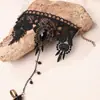 Nueva Reina de Fiesta Piedra Preciosa Gargantilla Ancha Collar de Encaje Negro Accesorios para Vestido Qinuo Pulsera Venta Caliente Mayoreo