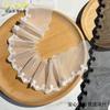 En Stock en Negro y Blanco, Encaje de Bordado Exquisito de Algodón Puro de 7 cm, Malla de Encaje de Estrella Estilo Japonés Accesorios Lolita
