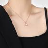 Estilo coreano leve luxo cnc Seiko leque em forma de saia pequena colar fritillaria branco moda personalizado banhado a ouro titânio aço clavícula corrente