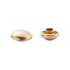 Guangdong hongo dorado tapa clavo metal cobre ropa equipaje decorativo botones redondos simples de un lado botones de ojo al por mayor