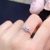 2025 Nova Prata Esterlina 4*6mm Tanzanita Natural Simples e Versátil Elegante Anel de Noivado Venda Direta da Fábrica de Anéis
