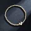 Pulsera elástica para mujer con letras brillantes, elegante y sencilla, con cuentas CCB, Joyería de Amazon más vendida en la frontera
