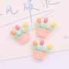 Cesta de flores de tulipán brillante linda DIY pegamento de crema funda de teléfono hebilla de zapato pasador accesorios de joyería de resina venta al por mayor