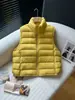 Chaleco de Canalé Nuevo Otoño e Invierno 90 Chaqueta de Plumón de Pato Blanco 2025 Chaleco de Cuello Alto Ropa Exterior Cálida Acolchada Chaleco Engrosado