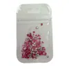 Diamante de zirconita biselada 5A color rojo rosa, diamante K9 súper brillante, diamante de forma irregular de fondo plano, tira larga para uñas postizas, accesorios de decoración para uñas