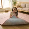 Tapete Gelado de Seda de Gelo para Verão, Tapete de Chão Dobrável, Respirável, Antiderrapante, Tapete de Engatinhar para Crianças, Tapete de Almoço Tatami