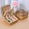 Caja de Joyería Impresa con Patrón de Corteza Transfronteriza, Caja de Almacenamiento Portátil para Viajes para Anillos, Pendientes y Aretes, Organizador de Joyería de Alta Gama para Mujeres
