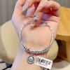 Pulsera de plata de ley 9999 con cuentas de nicho de Jiyan Huang Caishen Foot, pulsera Donglai con sensación avanzada, regalo
