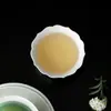 Xícara de Chá Alta com Borda Floral Estilo Dinastias Tang e Song, Conjunto de Chá Kung Fu, Xícara de Cerâmica para Degustação Doméstica, Xícara Mestra Verde Esmeralda Degradê