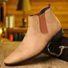 Essencial para o Deslocamento Preguiçoso dos Homens: Botas Chelsea Foscas, Adequadas para Ternos, Roupas Casuais e Todas as Ocasiões, Sapatos de Couro Business Cavalheirescos