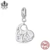 Pingente Série Amor Dia dos Namorados Aiful Prata Esterlina S925 Joias com Contas DIY Conjunto Combinado em Formato de Coração