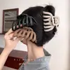 Grampo de Cabelo Grande Estilo Ins Simples Moda Coreana para Meninas, Piranha Elegante Retrô para a Parte de Trás da Cabeça