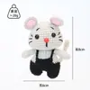 Colgantes de Animales del Zodiaco Tejidos a Crochet, Adornos para Llavero de Bolso Tejido con Hilo, Decoraciones Colgantes de Muñeco de Dibujos Animados Tejidos
