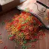 1000 elásticos de cabelo infantis de borracha saco de galinha cabelo elástico descartável elástico de cabelo pequeno infantil não machuca anel de cabelo