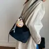 Bolsa de Hombro Pequeña de Gamuza Simple Estilo Retro Coreano de Otoño, tipo Bollo para Debajo del Brazo, para Viajes Diarios, de Piel de Ciervo y Terciopelo, para Llevar en la Mano o Cruzada