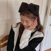 Grampo de Cabelo com Laço Oversized Menina Elegante Elegante Grampo Preto Vinho Tinto Versátil Top Clip Acessórios de Cabelo Japonês e Coreano Headwear