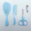 Set de Cuidado para Bebé, Cepillo para el Cabello de Nylon Suave, Cortauñas, Tijeras, Cuidado del Recién Nacido, Seguro para Bebés, Cerdas Suaves