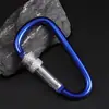 Mosquetón en forma de D con seguro, multi-especificación, Mosquetón multiusos, Hebilla de seguridad para mochila, Clip multifuncional para botella de agua para exteriores