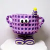 Cesta de Armazenamento de Desenho Animado do Pé Grande Pequeno Monstro para Itens Diversos e Lanches, Lã de Cordeiro Dopamina Famosa na Internet Cesta Organizadora Fofa