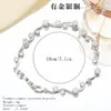 Pulsera de Cobre Chapado en Oro con Circonitas, Venta Caliente Transfronteriza Europea y Americana, Sensación de Lujo Ligero, Diseño de Rama Completa de Diamantes, Venta Directa del Fabricante