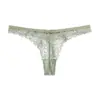 Tanga transpirable para mujer estilo puro deseo con encaje europeo y americano, lencería sexy y de moda para mujer, malla de melocotón en las nalgas, cintura baja