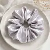 Elástico de Cetim com Strass Estilo Francês para Mulheres, High-End, Sofisticado, Acessório de Cabelo Estilo Despojado, Novo Elástico Elegante para Penteados de Coque