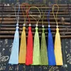 Borla Larga de Seda de Hielo de 12 cm para Bolsitas de Té, Colgantes de Abanico, Borlas Hanfu, Accesorios y Colgantes de Estilo Vintage