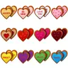 Pegatina de Tela Bordada de Corazón Rosa Correa de Cuello Decoración de Corazón Parche de Corazón Lindo Sello de Bordado para Computadora Transferencia de Calor