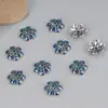 Plata de ley 925 pequeños accesorios separadores de flor receptáculo de gota de pegamento retro accesorios de manualidades material de cuentas hechas a mano para manualidades al por mayor