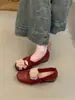 Primer Encuentro Jifa Bailarinas Francesas con Tacón Oculto Zapatos de Mujer 2026 Estilo Nuevo Estilo Retro Camelia Punta Redonda Corte Bajo Ma