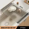 Rack Drenador Dobrável para Pia de Aço Inoxidável Rack de Armazenamento de Cozinha Rack Filtro para Frutas e Verduras Novo Rack de Armazenamento para Tigelas Pratos Louças de Bancada