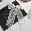 Pasador de Pelo de Encaje de Malla de Nuevo Estilo Transfronterizo con Lazo Floral y Cinta en la Parte Posterior de la Cabeza, Pinza para el Cabello de Alta Gama para Mujeres